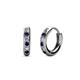 1 - Cianna 1.80mm (0.30 ctw) Petite Blue Sapphire and Diamond Hoop Earrings 