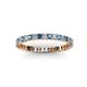 2 - Allie 2.00 mm Blue Topaz and Diamond Eternity Band 