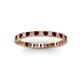 2 - Allie 2.00 mm Red Garnet and Diamond Eternity Band 