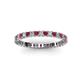 2 - Allie 2.00 mm Rhodolite Garnet and Diamond Eternity Band 