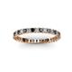 2 - Allie 2.00 mm Black and White Diamond Eternity Band 