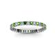 2 - Allie 2.00 mm Green Garnet and Diamond Eternity Band 