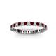 2 - Allie 2.00 mm Red Garnet and Diamond Eternity Band 