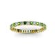 2 - Allie 2.00 mm Green Garnet and Diamond Eternity Band 