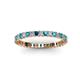 2 - Allie 2.00 mm London Blue Topaz and Diamond Eternity Band 