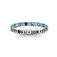 2 - Allie 2.00 mm London Blue Topaz and Diamond Eternity Band 