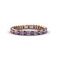 3 - Allie 2.50 mm Amethyst and Diamond Eternity Band 