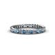3 - Allie 2.50 mm Blue Topaz and Diamond Eternity Band 