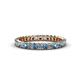 3 - Allie 2.50 mm Blue Topaz and Diamond Eternity Band 