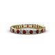 3 - Allie 2.50 mm Red Garnet and Diamond Eternity Band 