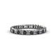 3 - Allie 2.50 mm Black and White Diamond Eternity Band 