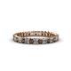 3 - Allie 2.50 mm Smoky Quartz and Diamond Eternity Band 
