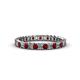 3 - Allie 2.50 mm Red Garnet and Diamond Eternity Band 