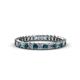 3 - Allie 2.50 mm London Blue Topaz and Diamond Eternity Band 