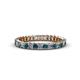 3 - Allie 2.50 mm London Blue Topaz and Diamond Eternity Band 