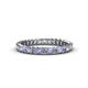 3 - Allie 2.50 mm Tanzanite and Diamond Eternity Band 