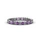 3 - Allie 2.50 mm Amethyst and Diamond Eternity Band 
