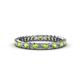 3 - Allie 2.50 mm Peridot and Diamond Eternity Band 