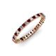 3 - Allie 2.00 mm Red Garnet and Diamond Eternity Band 