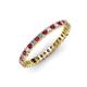3 - Allie 2.00 mm Rhodolite Garnet and Diamond Eternity Band 
