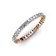 3 - Allie 2.00 mm Aquamarine and Diamond Eternity Band 