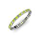 3 - Allie 2.00 mm Peridot and Diamond Eternity Band 