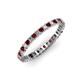 3 - Allie 2.00 mm Red Garnet and Diamond Eternity Band 