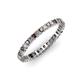 3 - Allie 2.00 mm Smoky Quartz and Diamond Eternity Band 