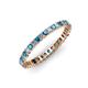 3 - Allie 2.00 mm Blue and White Diamond Eternity Band 