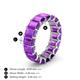 5 - Victoria 6x4 mm Emerald Cut Amethyst Eternity Band 