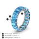 5 - Victoria 6x4 mm Emerald Cut Blue Topaz Eternity Band 