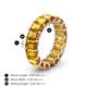 5 - Victoria 6x4 mm Emerald Cut Citrine Eternity Band 