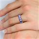 6 - Victoria 6x4 mm Emerald Cut Iolite Eternity Band 