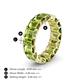 5 - Victoria 6x4 mm Emerald Cut Peridot Eternity Band 