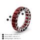 5 - Victoria 6x4 mm Emerald Cut Red Garnet Eternity Band 