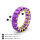 5 - Victoria 6x4 mm Emerald Cut Amethyst Eternity Band 