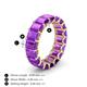 5 - Victoria 6x4 mm Emerald Cut Amethyst Eternity Band 