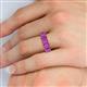6 - Victoria 6x4 mm Emerald Cut Amethyst Eternity Band 