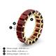 5 - Victoria 6x4 mm Emerald Cut Red Garnet Eternity Band 