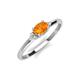 3 - Vera 6x4 mm Oval Shape Citrine and Round Lab Grown Diamond Promise Ring 