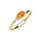 3 - Vera 6x4 mm Oval Shape Citrine and Round Lab Grown Diamond Promise Ring 