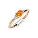 3 - Vera 6x4 mm Oval Shape Citrine and Round Lab Grown Diamond Promise Ring 