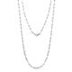 1 - Sandra Small Rectangle (11.00 x 3.20 mm) Light Weight Paperclip Chain Necklace 