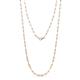 1 - Sandra Small Rectangle (11.00 x 3.20 mm) Light Weight Paperclip Chain Necklace 