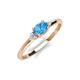 3 - Vera 6x4 mm Oval Shape Blue Topaz and Round Diamond Promise Ring 