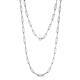 1 - Sandra Medium Rectangle (14.00 x 4.20 mm) Light Weight Paperclip Chain Necklace 