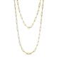 1 - Sandra Medium Rectangle (14.00 x 4.20 mm) Light Weight Paperclip Chain Necklace 