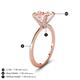 5 - Morgan 1.35 ctw Center Morganite with Prong Studded Natural Diamond Solitaire Plus Engagement Ring 