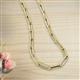 3 - Sandra Medium Rectangle (14.00 x 4.20 mm) Light Weight Paperclip Chain Necklace 