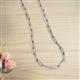 3 - Sandra Small Rectangle (11.00 x 3.20 mm) Light Weight Paperclip Chain Necklace 